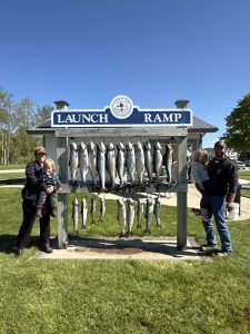 family salmon fishing charter whitehall michigan
